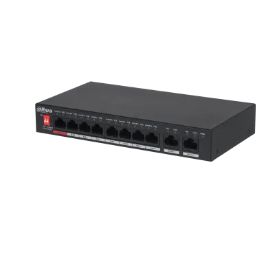 [DHU10461-S1] DH-PFS3010-8ET-96-V2 8PORT ( 10P) SW 8x POE+ (1x Hi-PoE/ PoE++) PLUS 2x UPLINK(1G) MAX 96W